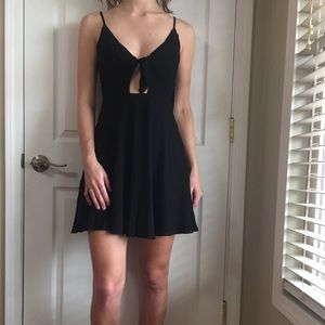 SOLD Lulu's Play It Cool Tie-Front Skater Dress